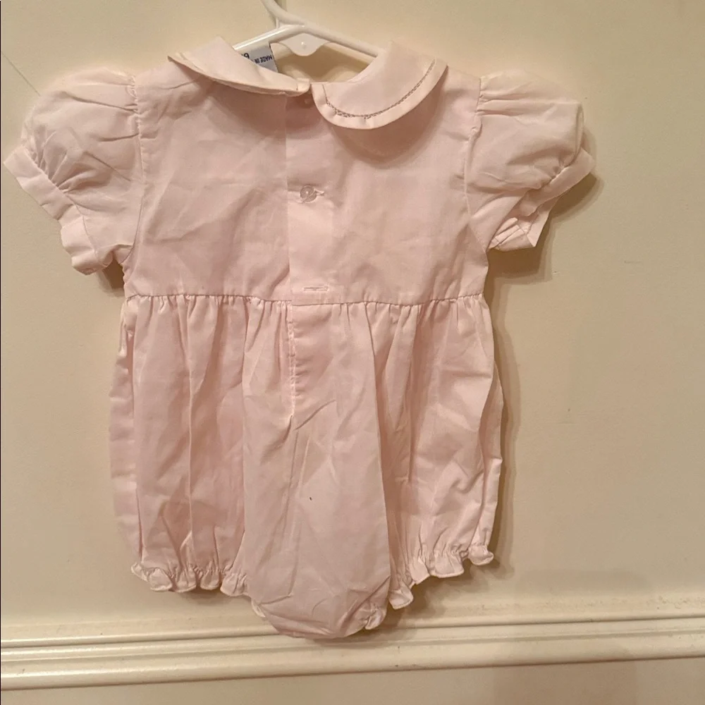 Charming Pink‎ Kids Romper with Embroidery Sz 6M